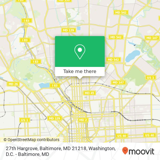 Mapa de 27th Hargrove, Baltimore, MD 21218