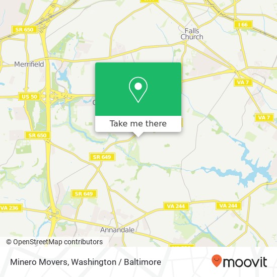 Mapa de Minero Movers, 7036 Lee Park Ct