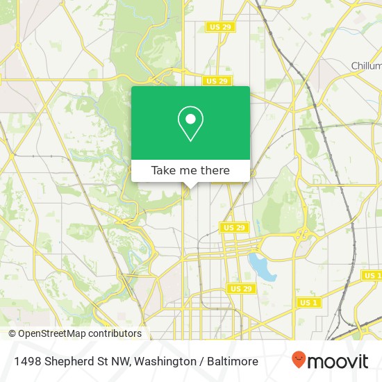 1498 Shepherd St NW, Washington, DC 20011 map