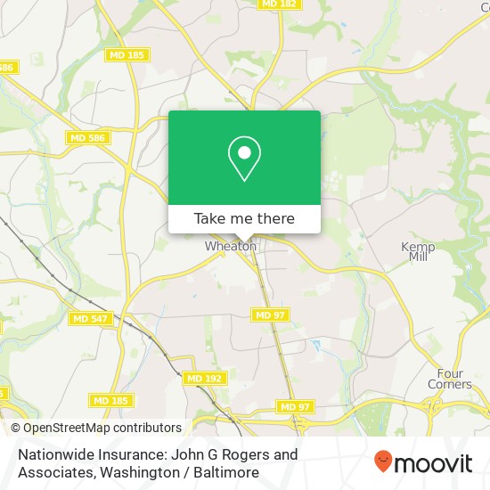 Mapa de Nationwide Insurance: John G Rogers and Associates, 11253 Grandview Ave