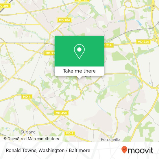 Mapa de Ronald Towne, Capitol Heights, MD 20743