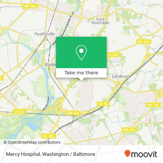 Mercy Hospital, Hyattsville, MD 20785 map