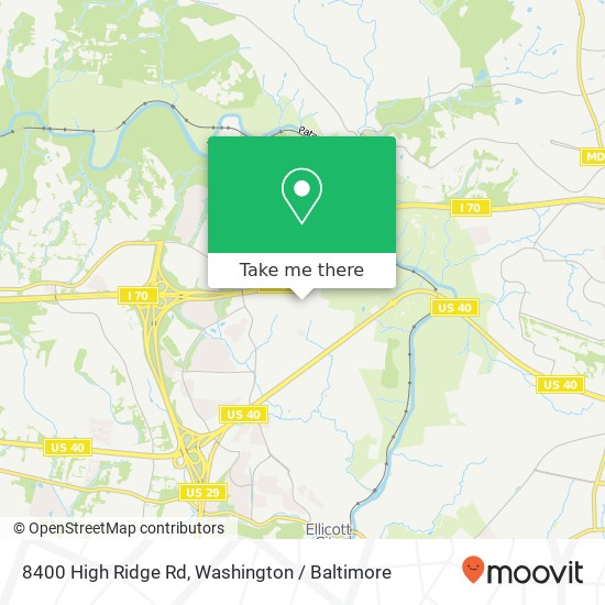 Mapa de 8400 High Ridge Rd, Ellicott City, MD 21043