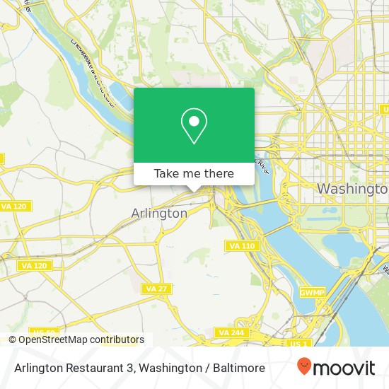 Arlington Restaurant 3, Clarendon Blvd map