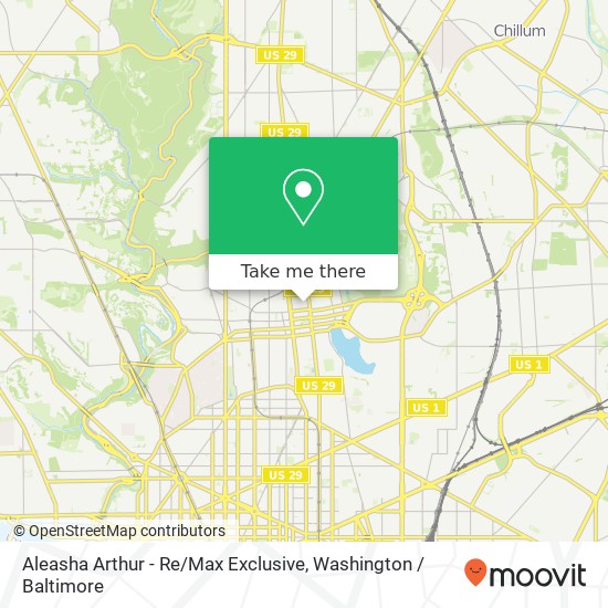 Mapa de Aleasha Arthur - Re / Max Exclusive, 3232 Georgia Ave NW