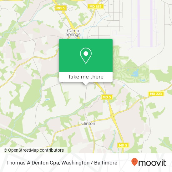 Mapa de Thomas A Denton Cpa, 7915 Old Branch Ave