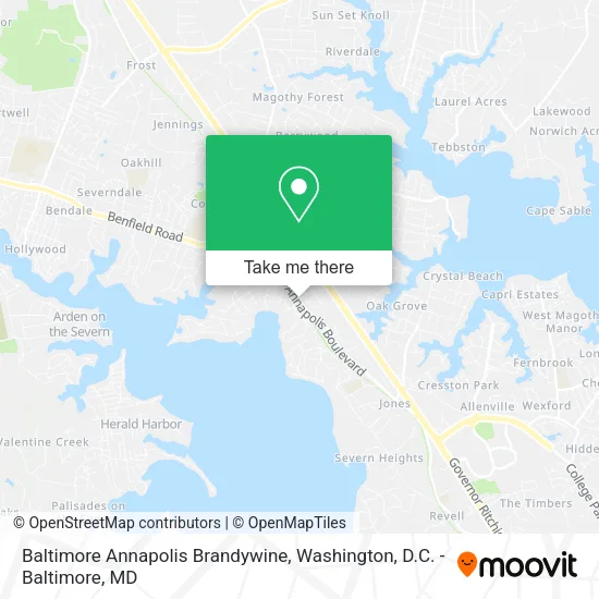 Mapa de Baltimore Annapolis Brandywine