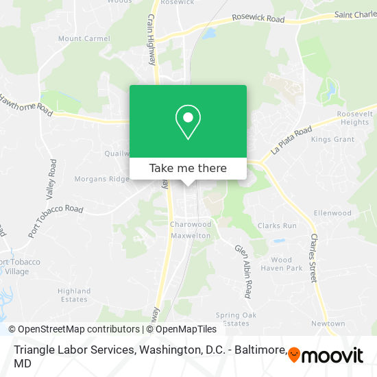 Triangle Labor Services map