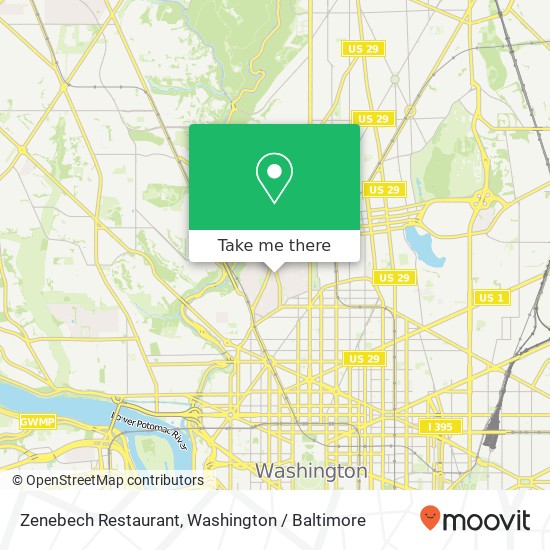 Zenebech Restaurant, 2420 18th St NW map