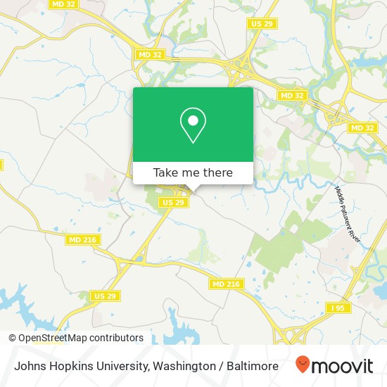 Johns Hopkins University map