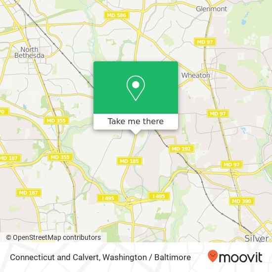 Connecticut and Calvert, Kensington, MD 20895 map