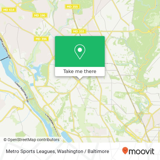 Metro Sports Leagues, Nebraska Ave NW map