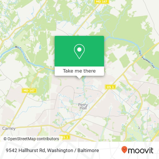 Mapa de 9542 Hallhurst Rd, Nottingham, MD 21236