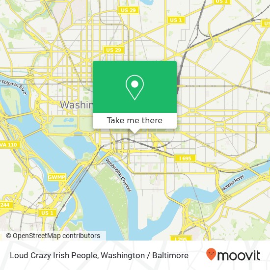 Loud Crazy Irish People, Maryland Ave SW map