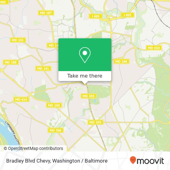 Mapa de Bradley Blvd Chevy, Chevy Chase, MD 20815