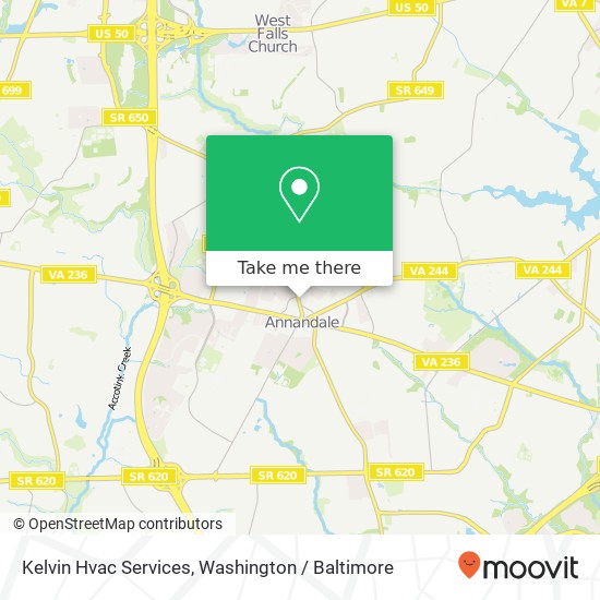 Mapa de Kelvin Hvac Services, Annandale Rd