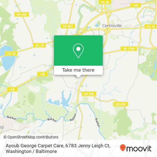 Mapa de Ayoub George Carpet Care, 6783 Jenny Leigh Ct