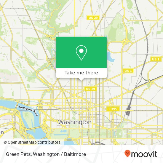Green Pets, 1722 14th St NW map