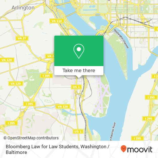 Mapa de Bloomberg Law for Law Students, 1801 S Bell St