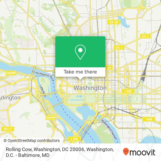 Mapa de Rolling Cow, Washington, DC 20006