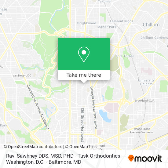 Mapa de Ravi Sawhney DDS, MSD, PHD - Tusk Orthodontics