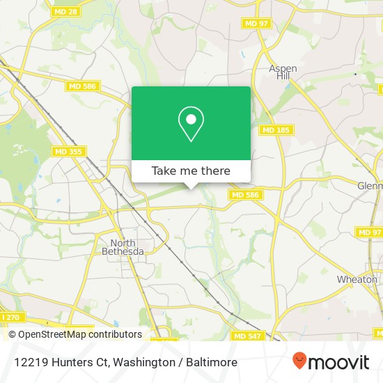 Mapa de 12219 Hunters Ct, Rockville, MD 20852