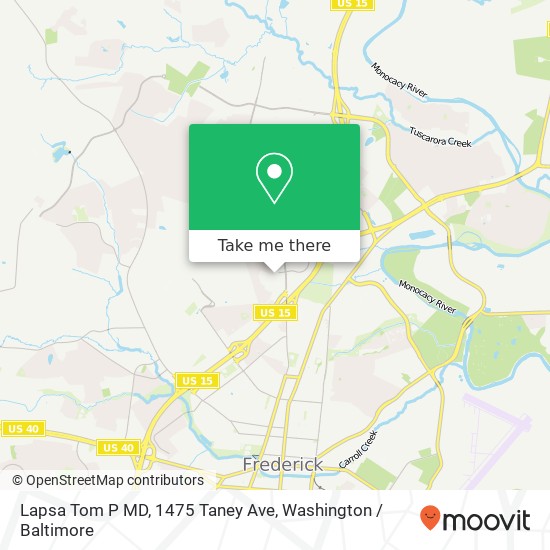 Mapa de Lapsa Tom P MD, 1475 Taney Ave
