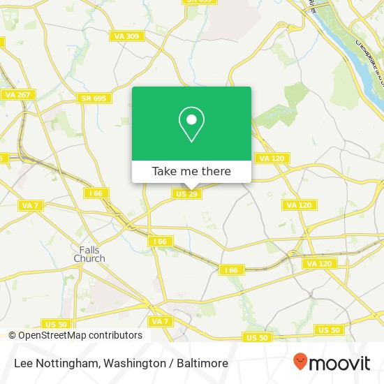 Mapa de Lee Nottingham, Arlington, VA 22207