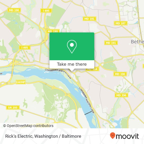 Rick's Electric, 7311 MacArthur Blvd map