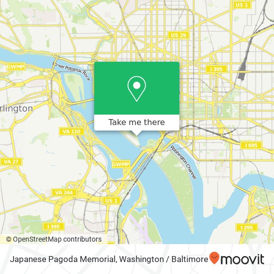 Mapa de Japanese Pagoda Memorial, Washington, DC 20024