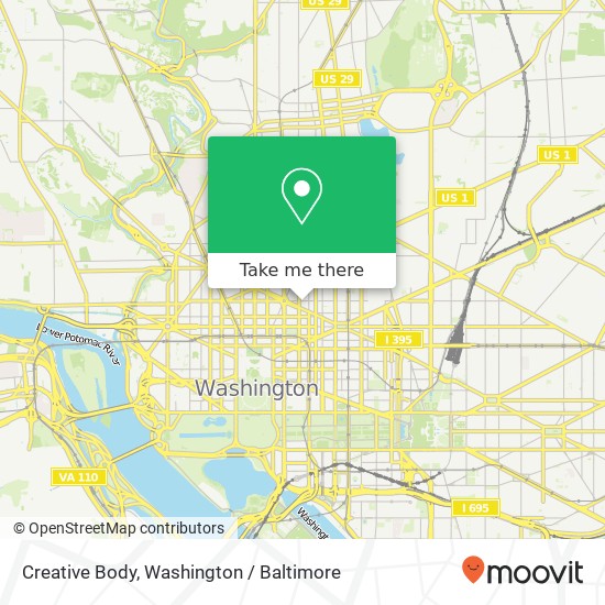 Creative Body, 1224 M St NW map
