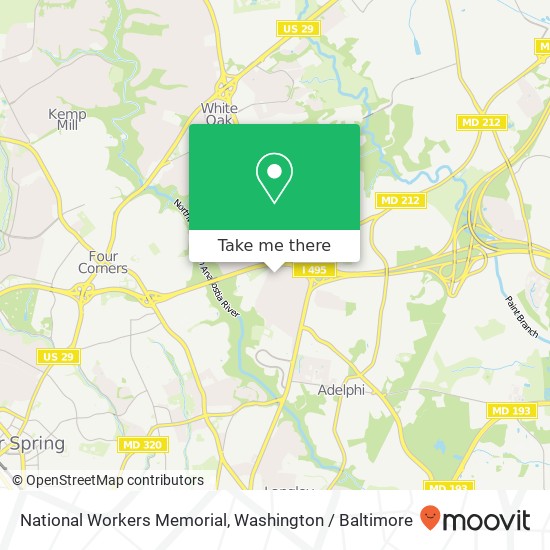 National Workers Memorial map