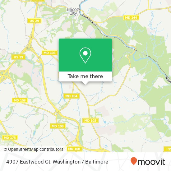 Mapa de 4907 Eastwood Ct, Ellicott City, MD 21043