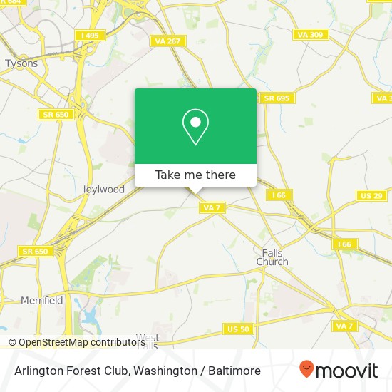 Mapa de Arlington Forest Club, 100 Gordon Rd