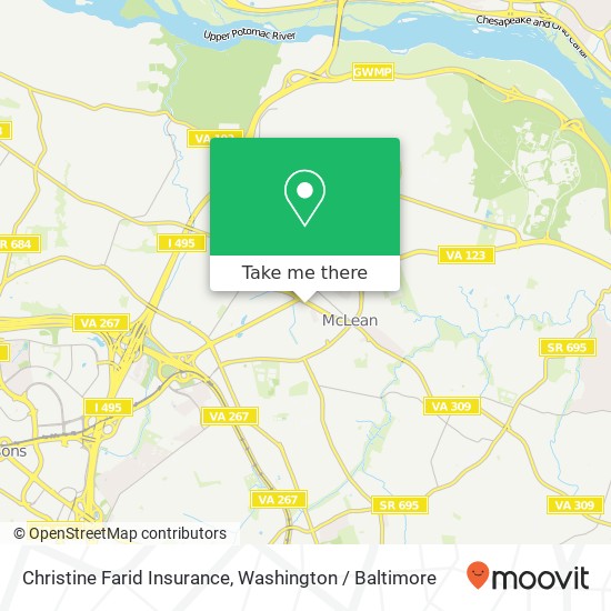 Mapa de Christine Farid Insurance, Old Dominion Dr