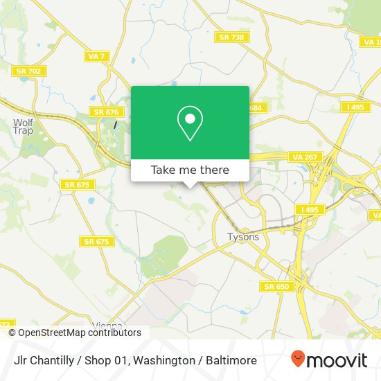 Mapa de Jlr Chantilly / Shop 01