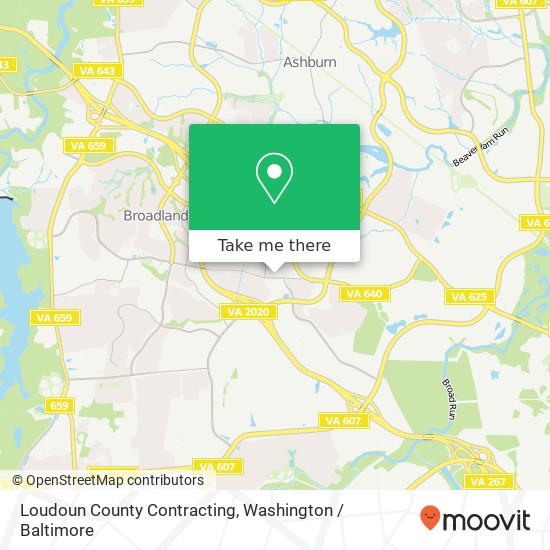 Mapa de Loudoun County Contracting
