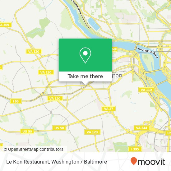 Mapa de Le Kon Restaurant, 3227 Washington Blvd