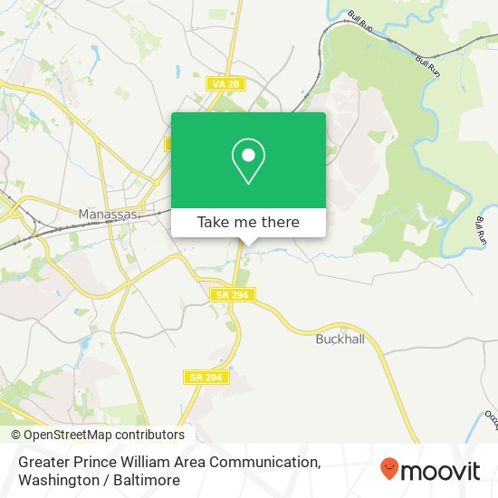 Mapa de Greater Prince William Area Communication, 9705 Liberia Ave