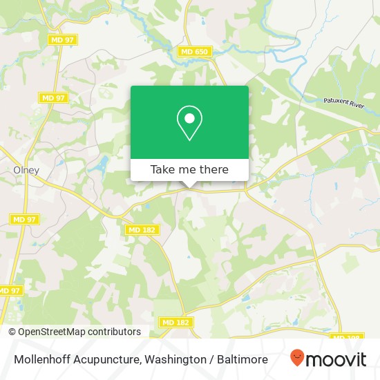 Mapa de Mollenhoff Acupuncture, 808 Olney Sandy Spring Rd