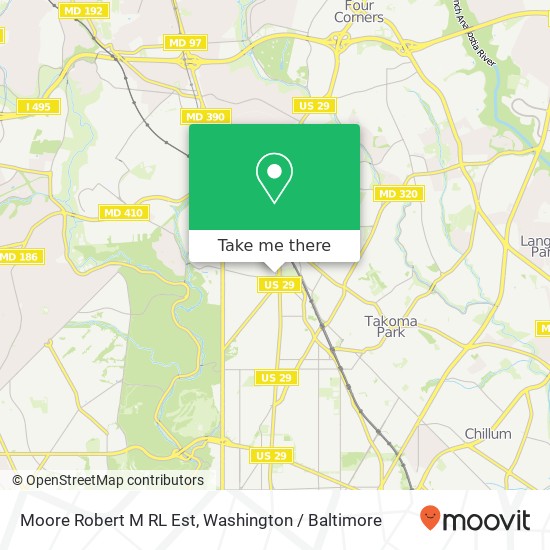 Mapa de Moore Robert M RL Est, 7826 Eastern Ave NW