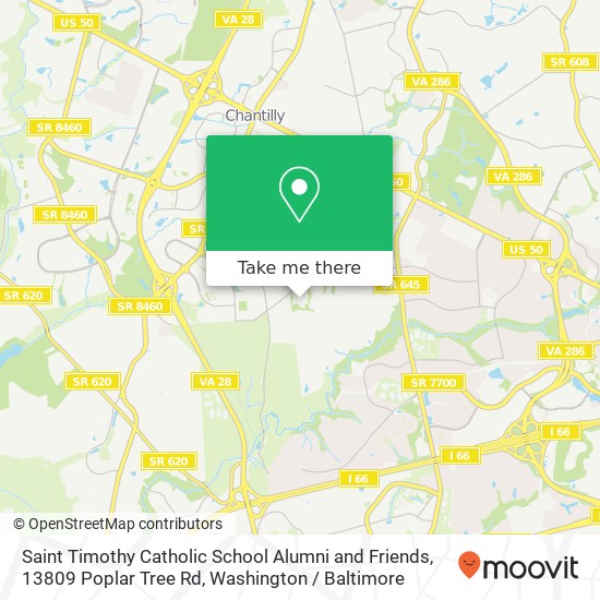 Mapa de Saint Timothy Catholic School Alumni and Friends, 13809 Poplar Tree Rd