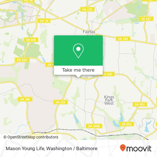 Mason Young Life, 10521 Braddock Rd map