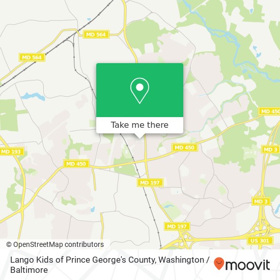 Mapa de Lango Kids of Prince George's County, Laurel Bowie Rd