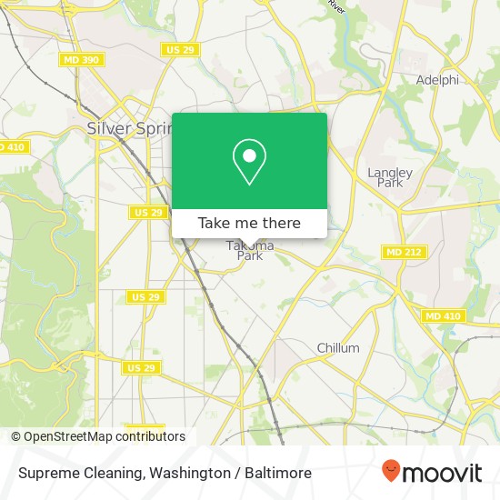 Mapa de Supreme Cleaning, Carroll Ave