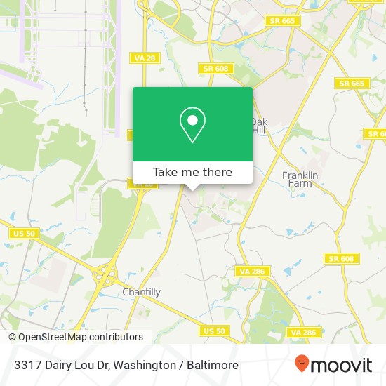 Mapa de 3317 Dairy Lou Dr, Herndon, VA 20171