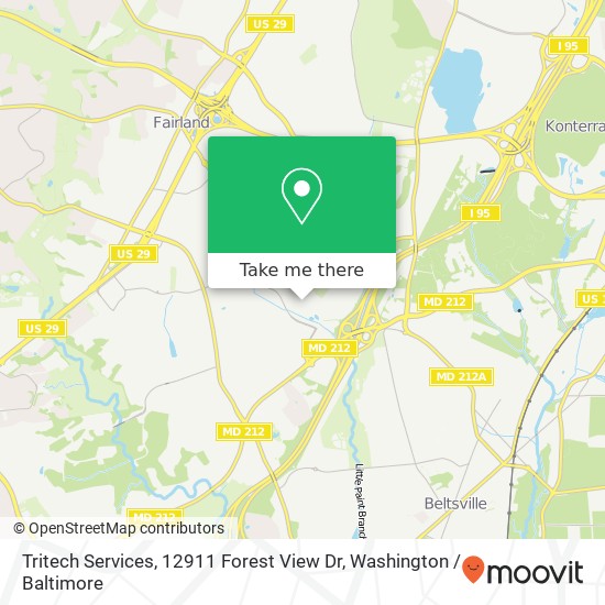 Mapa de Tritech Services, 12911 Forest View Dr