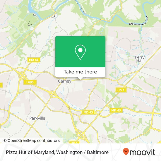 Pizza Hut of Maryland, 3301 E Joppa Rd map