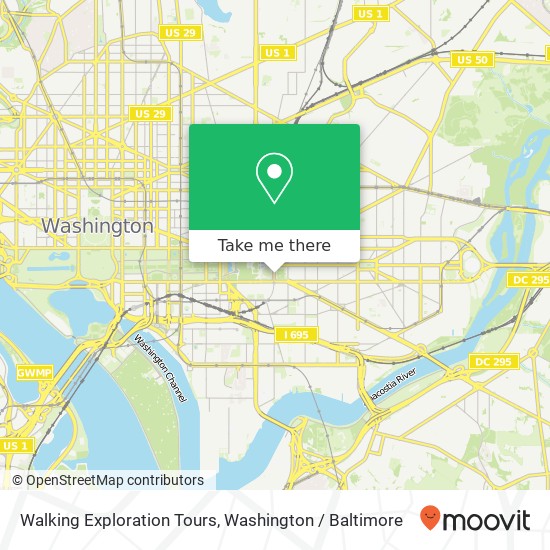 Walking Exploration Tours map