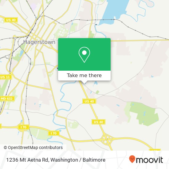 Mapa de 1236 Mt Aetna Rd, Hagerstown, MD 21742